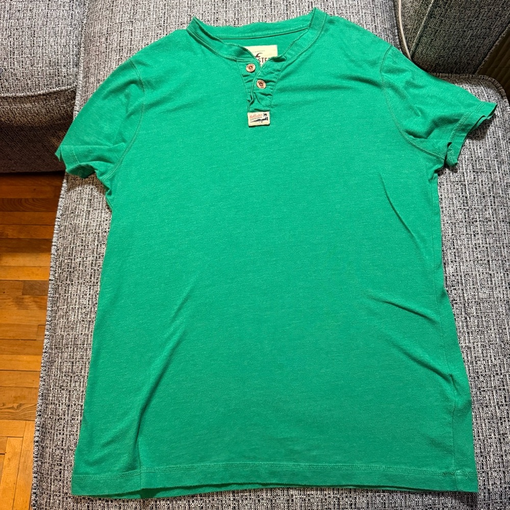 Men's Green Henley Shirt